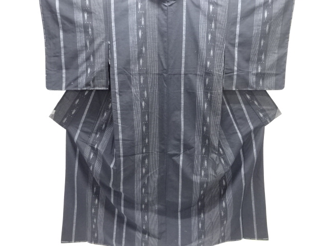 JAPANESE KIMONO / UNUSED TSUMUGI / WOVEN ARROW